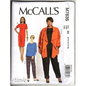 McCall's M7635 Misses 8 to 16 Jacket, Top, Dress and Pants Uncut Sewing Pattern